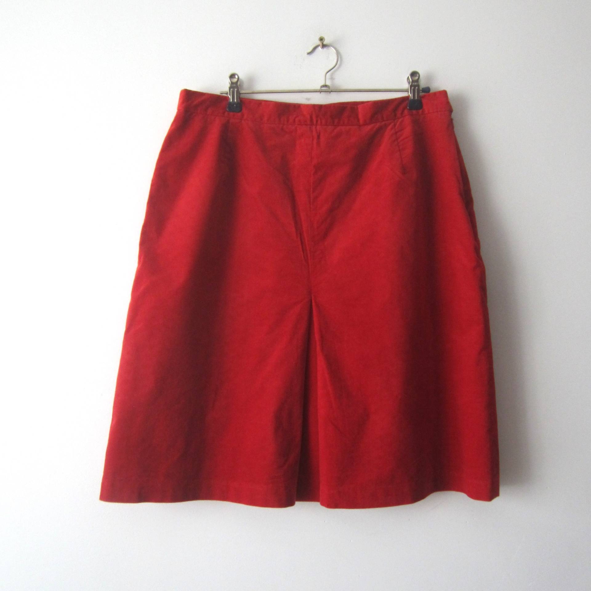 Vintage Damen Corduroy Rock Rot Knie Betty Barclay Büro Frauen Größe Große Lehrer Hell von VintageSisBro