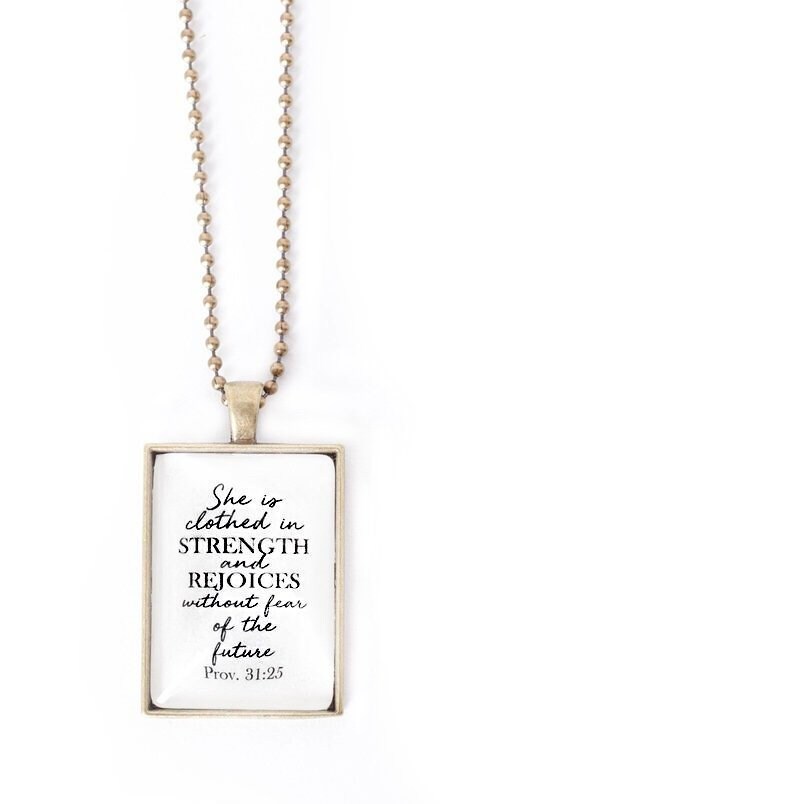 Gekleidet in Stärke Halskette-Der Vintage Spatz Schmuck-Schmuck Geschenk-Geschenk Für Her-Muttertag Geschenk-Mut Halskette-Inspirierende Halskette von VintageSparrowGifts