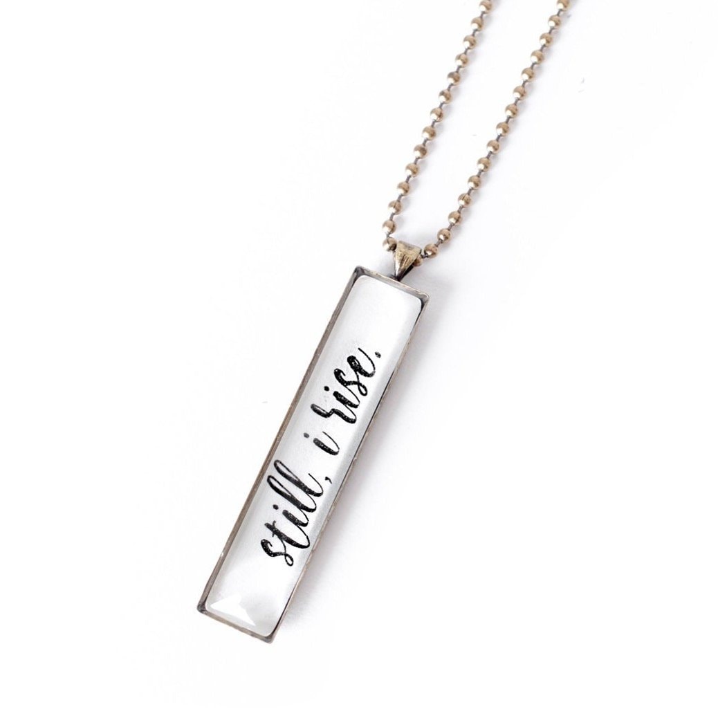 still I Rise Halskette-Die Vintage Spatz-Inspirierende Schmuck-Schmuck Geschenk-Geschenk Für Sie-Muttertagsgeschenk-Mut Halskette-Inspirierende von VintageSparrowGifts