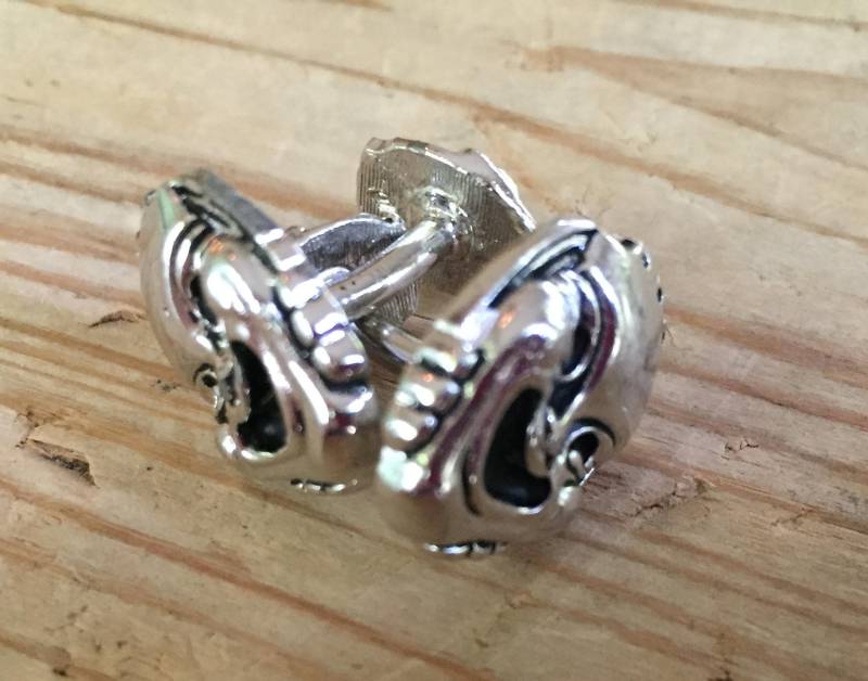 Komödie Tragedy Maske Manschettenknöpfe Silber Ton Theater Geschenk von VintageSpiritDesigns