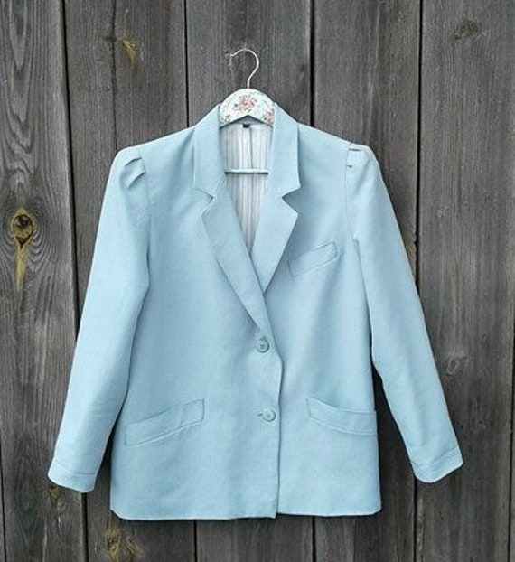 Vintage 80Er Jahre Blazer Damen Xl Graue Bürojacke von VintageSpiritUA