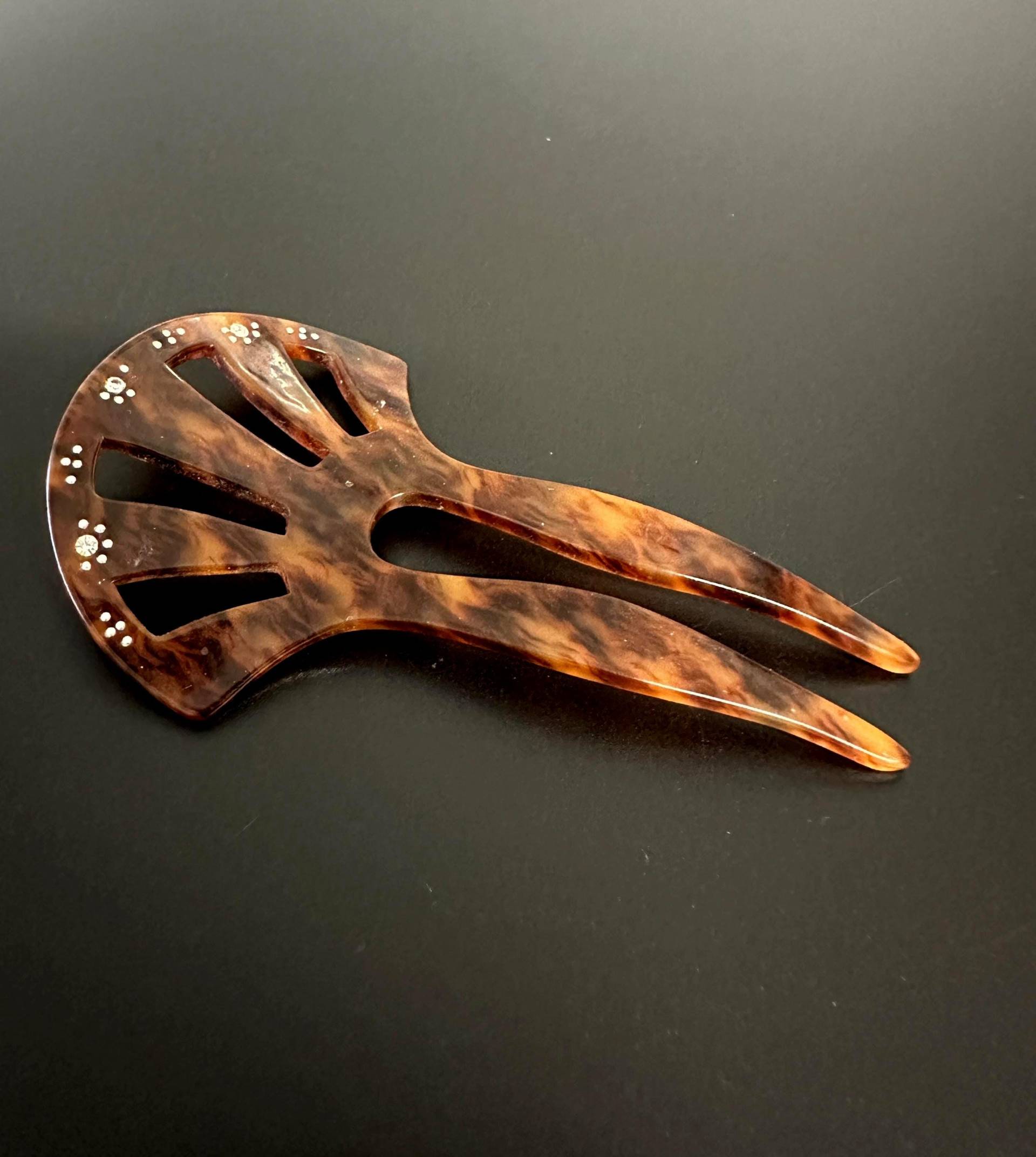 Antiker Haarkamm Einsteckkamm Art Deco Era Haar Dutt Frisur Kamm Zum Einstecken Accessoire von VintageStarsParis