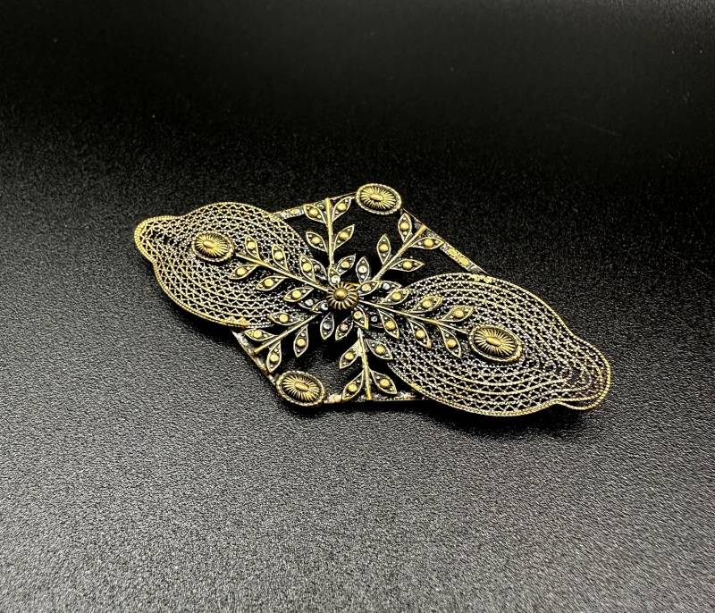 Art Deco Brosche Wundervolle 1930S - 1940S C Verschluss Filigrane Antik von VintageStarsParis