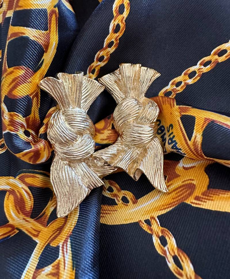 Givenchy Couture Ohrclips Original Haute Designer Signierte Clip Ohrringe, Hochwertiger Luxus Schmuck von VintageStarsParis