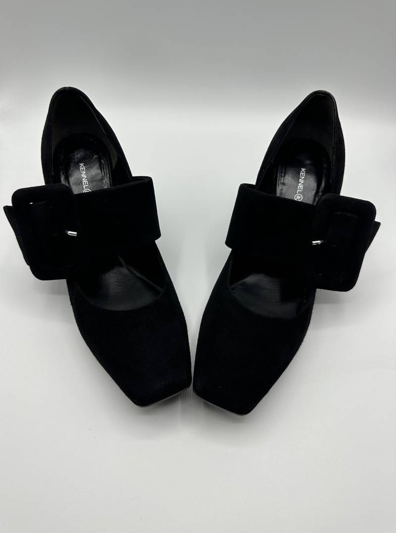 Leder Mary Janes Mit Breiter Schnalle Damen Schuhe Halbschuhe Absatz Designer Kennel Schmenger von VintageStarsParis