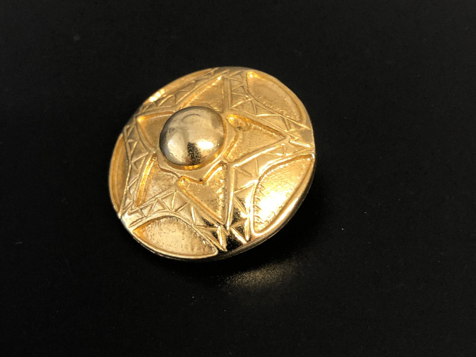 Vergoldeter Stern Kleiderclip Tuchclip Seidentuch Vintage 1970S - 1980S Elegante Tücher Seidentücher Clip Brosche 3 cm Ø Tuchhalter von VintageStarsParis