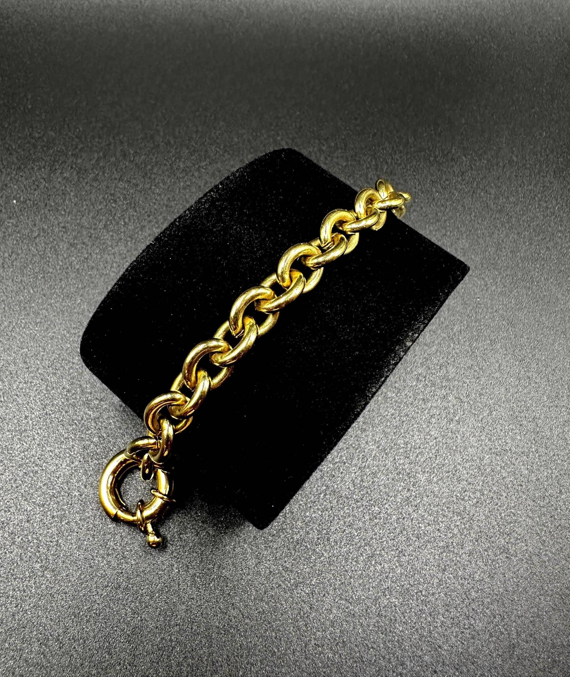 Vergoldetes Vintage Gliederarmband Original 1980S Armband ..sieht Am Handgelenk Wie Echter Goldschmuck Aus, Zeitlos & Perfekt Für Jeden Tag von VintageStarsParis