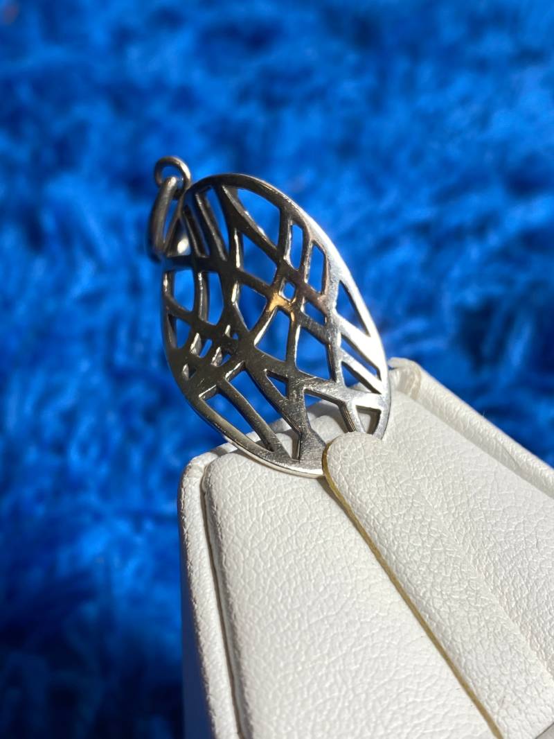 Vintage Sterling Silber Twisting Anhänger Webdesign Damen Frauen von VintageSterlingFinds