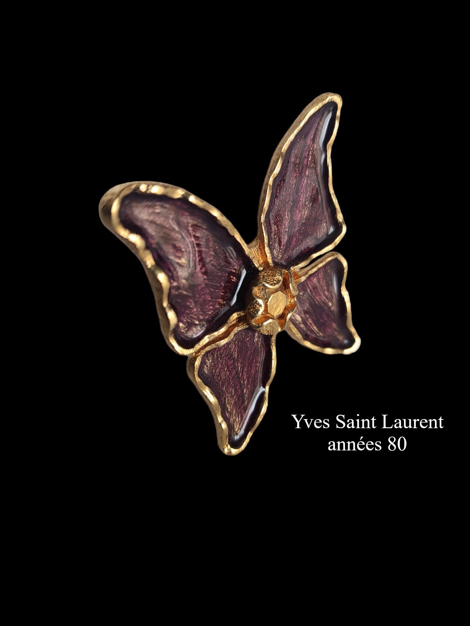 Yves Saint Laurent - Ysl Vintage Lila Schmetterlingsschmuck/Brosche 80Er Jahre Yves Saint Laurent - Ysl Vintage Lila Schmetterlingsschmuck/Brosche 80Er Jahre von VintageStorie