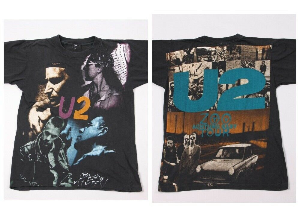 Vintage U2 Achtung Baby Zoo Tour T-Shirt Zwei Seiten Grafik Single Stitch Bootleg von VintageStyleExporter