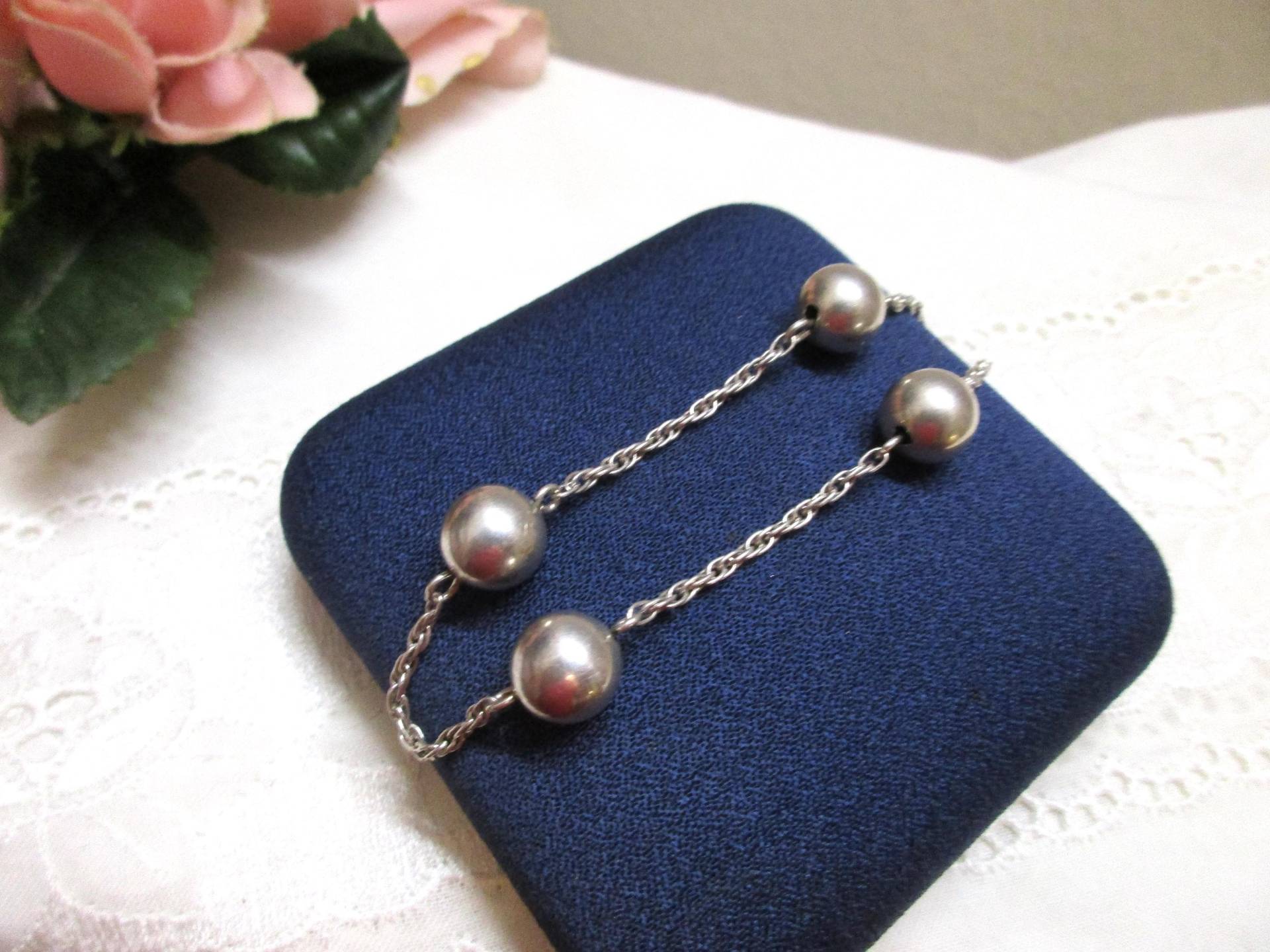 No 51 Silber Armband Mit Kugeln/Kügelchen 20 cm Damenarmband Boho Hippie Kugelarmband von VintageTausendSchoen