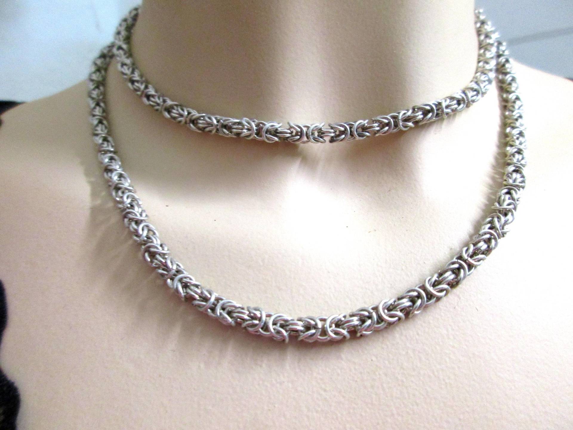 No 52 Sehr Massive Silberkette 835 Königskette 42 G Byzantinisch 80 cm Damen 3 Mm Geschenk Für Sie + Ihn von VintageTausendSchoen
