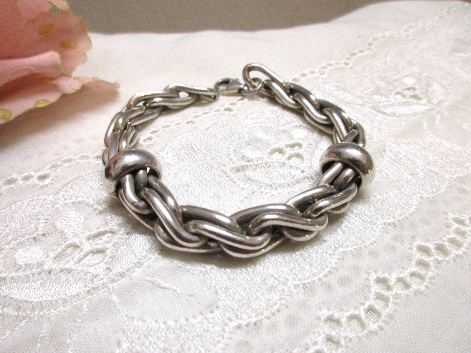 No 60 Traumstück Chunky Style 47, 9 G Massives Silberarmband 925 Gliederarmband Damenarmband 18 cm 1, 3 Mexico Boho von VintageTausendSchoen