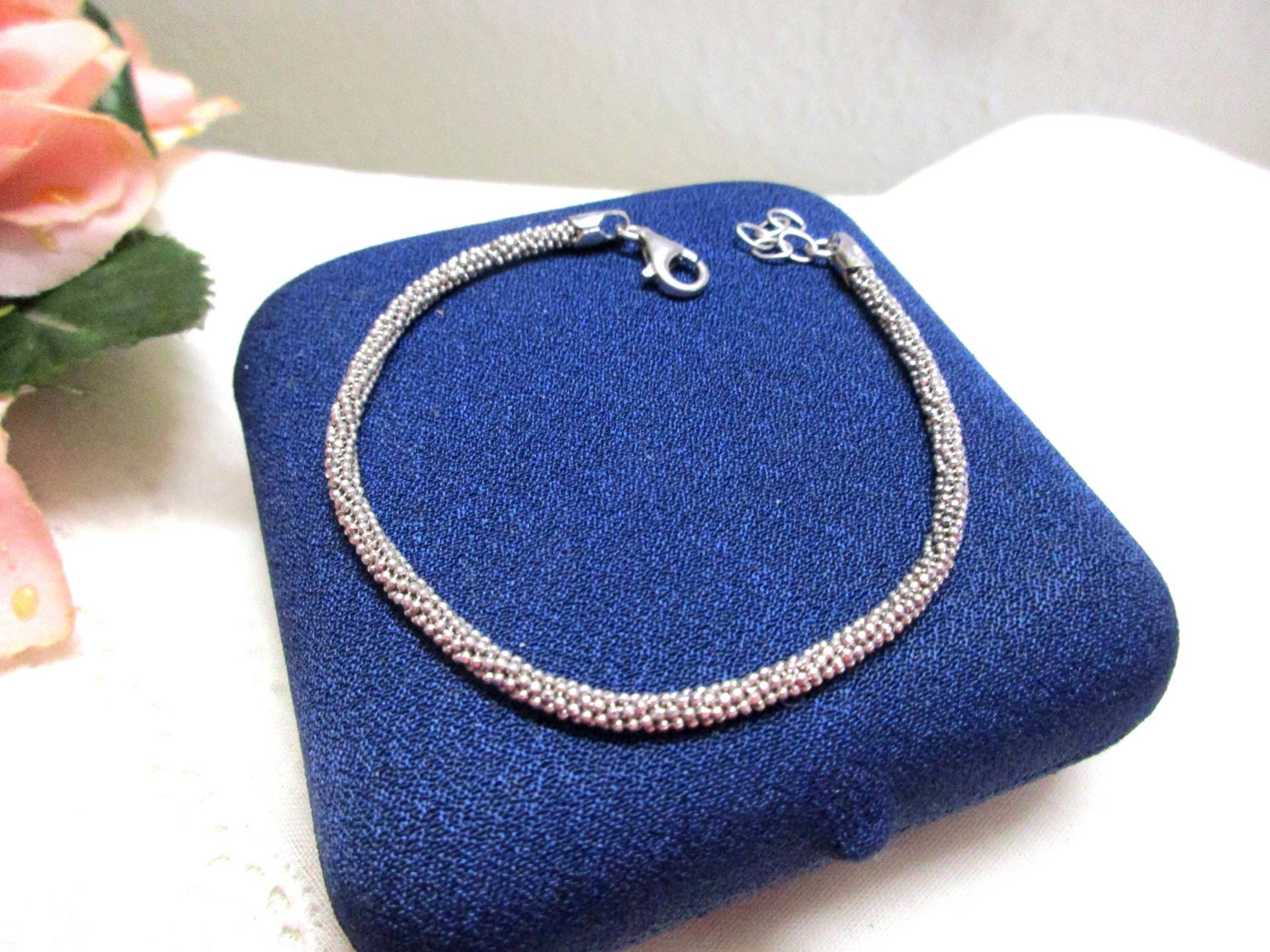 No 77 Sterling Silber Popcorn Kettenarmband Silberarmband 925 Schlicht Und Elegant 17, 5 - 19, 5 cm 2 Mm Geschenk von VintageTausendSchoen