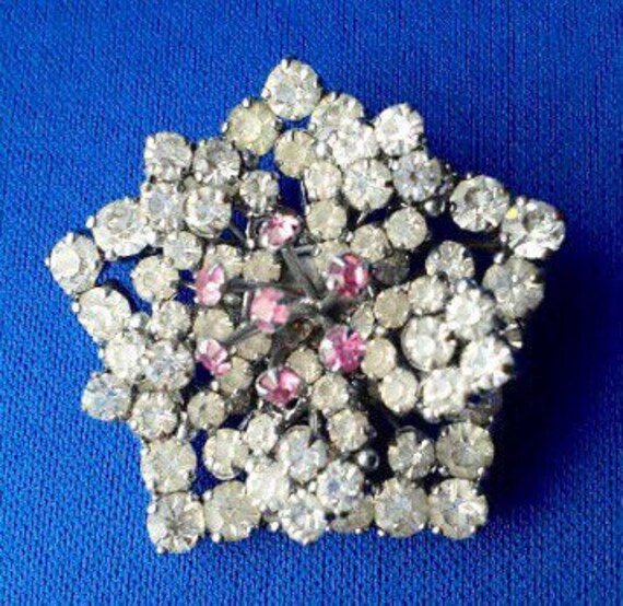 Vintage 1930Er Jahre Art Deco Pentangle Strass Brosche von VintageTimeAfterTime