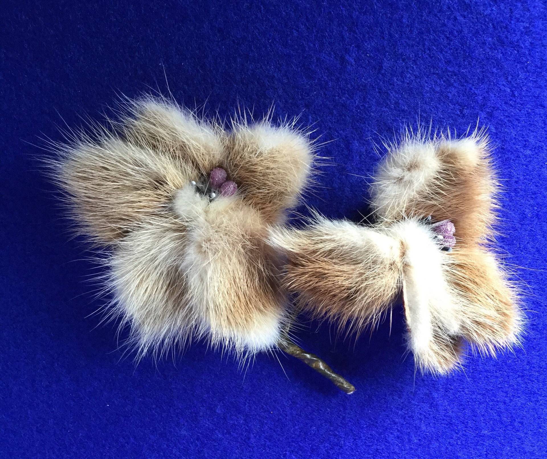 Vintage 1950Er Jahre Blumen Nerz Brosche von VintageTimeAfterTime