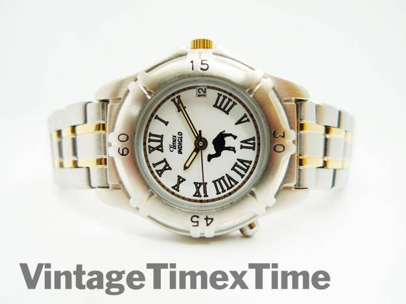 Camel Timex Indiglo Damen Weisses Ziffernblatt Watch 1980Er Quarzwerk von VintageTimexTime