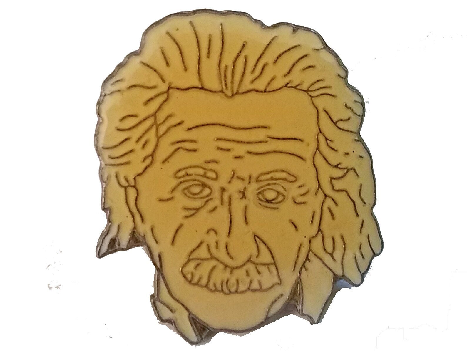 Vintage Albert Einstein Emaille Pin Anstecker von VintageTrafficUSA