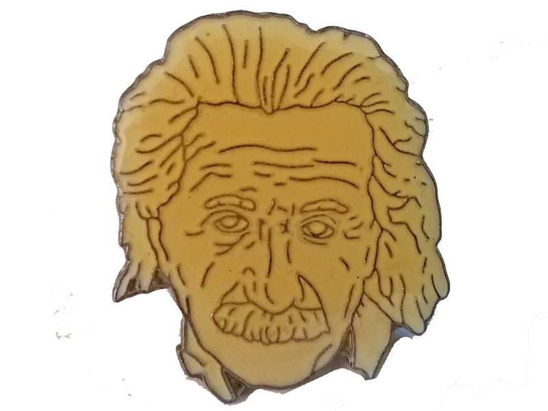 Vintage Albert Einstein Emaille Pin Anstecker von VintageTrafficUSA