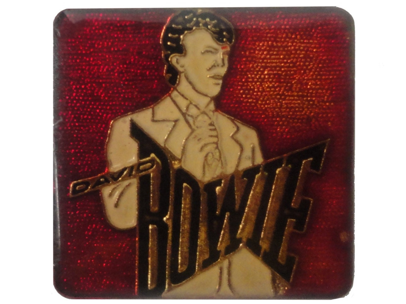David Bowie Vintage Emaille Pin Button Abzeichen Revers Glam Rock Mode Fame Twin Peaks David Bowie Vintage Emaille Pin Button Abzeichen Revers Glam Rock Mode Fame Twin Peaks von VintageTrafficUSA