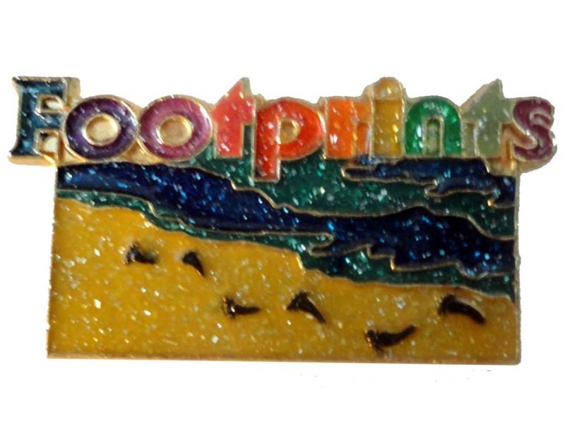 Footprints Vintage Emaille Pin Anstecknadel Footprints Vintage Emaille Pin Anstecknadel von VintageTrafficUSA