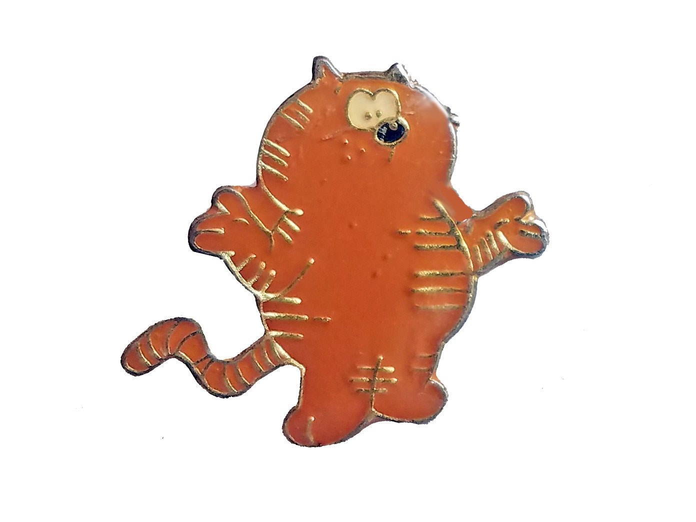 Vintage Heathacryl Emaille Pin - 80Er Jahre Cartoon Anstecknadel von VintageTrafficUSA