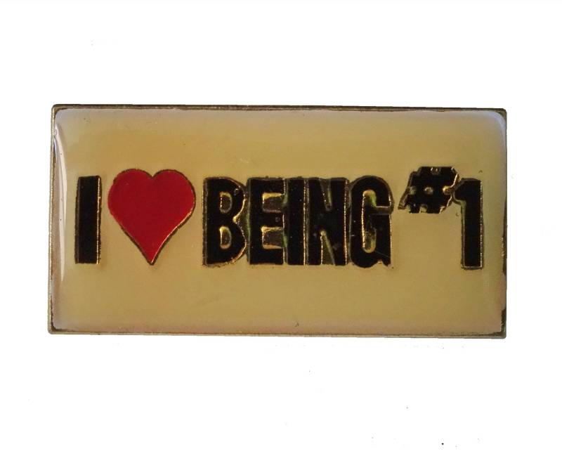 I Love Being #1 Emaille Pin Nummer Eins Erster Platz Abzeichen Pinback Revers von VintageTrafficUSA