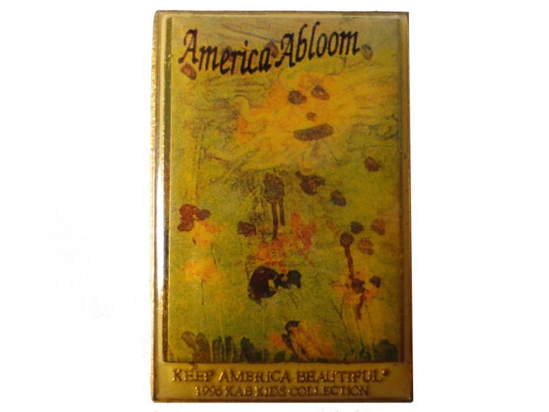 Keep America Beautiful 1995 Abloom Stamp Pin Kab Kids Pinback von VintageTrafficUSA