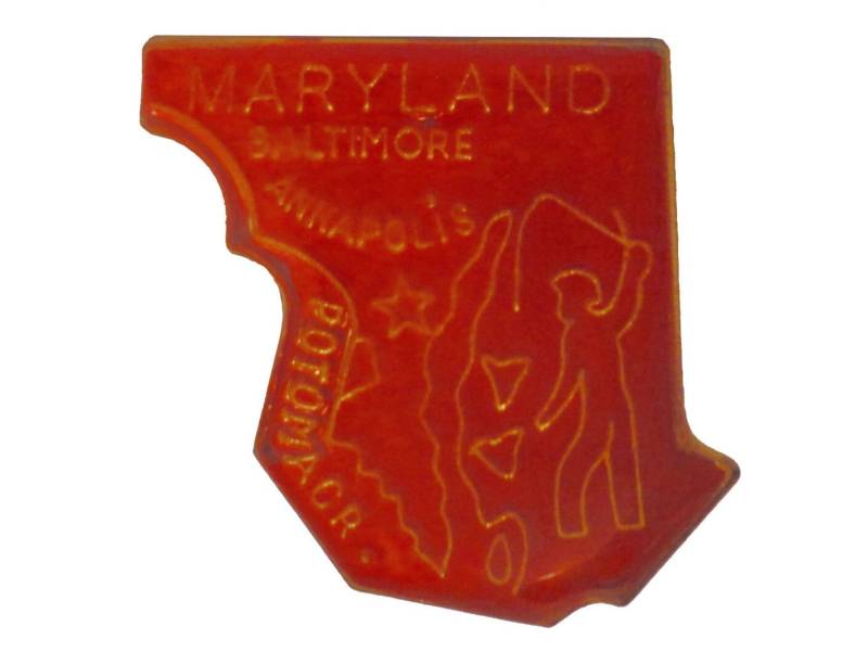 Maryland State Vintage Emaille Pin Anstecknadel Baltimore Annapolis Pinback von VintageTrafficUSA