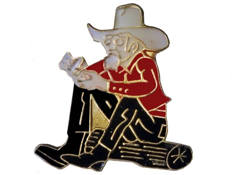 Panhandler Cowboy Vintage Emaille Pin Revers Abzeichen Gold Rush Country Western Anstecknadel Panhandler Cowboy Vintage Emaille Pin Revers Abzeichen Gold Rush Country Western Anstecknadel von VintageTrafficUSA