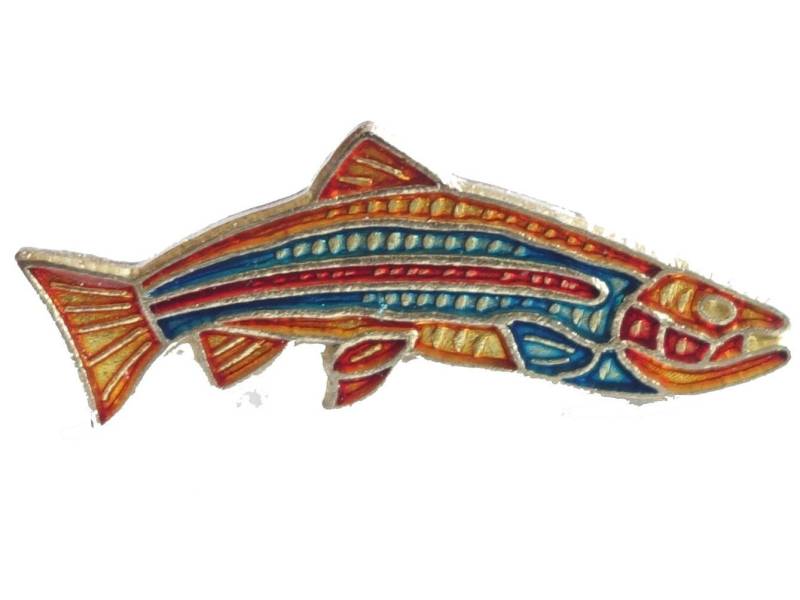 Regenbogen Trout Fish Vintage Emaille Pin Anstecknadel Regenbogen Trout Fish Vintage Emaille Pin Anstecknadel von VintageTrafficUSA