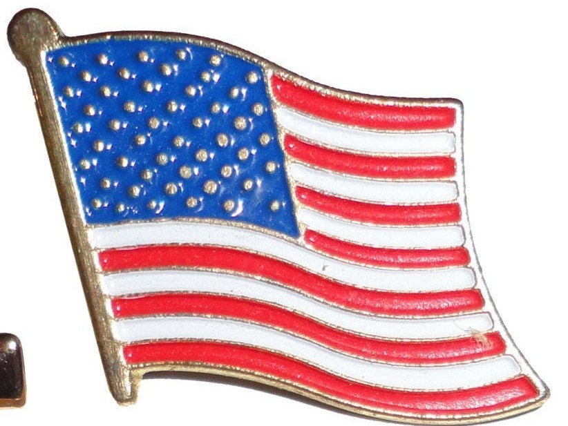 Vintage Usa Flagge Emaille Pin Lot Von 2 Us Pinback von VintageTrafficUSA