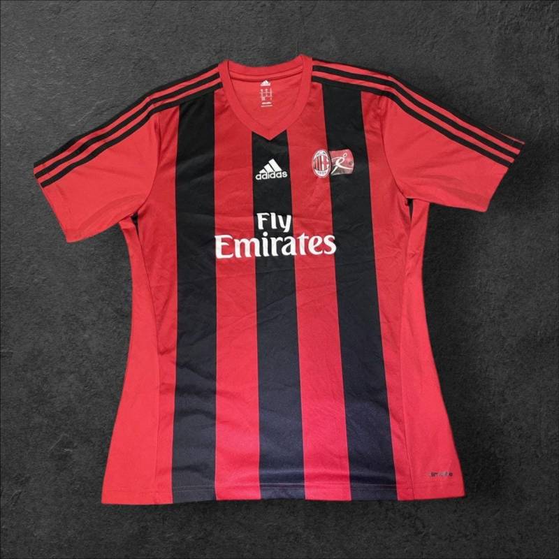 Original Ac Milan Heimtrikot 2014/2015 - Adidas Fly Emirates Größe M Top Zustand Vintage Football Shirt von VintageTrikotDE