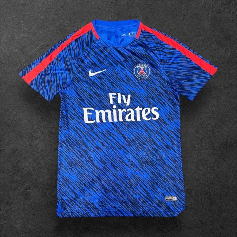 Paris Saint-Germain Pre-Match Trikot 2018/2019 Nike Blau/Rot Fly Emirates Größe M Paris Saint-Germain Pre-Match Trikot 2018/2019 Nike Blau/Rot Fly Emirates Größe M von VintageTrikotDE