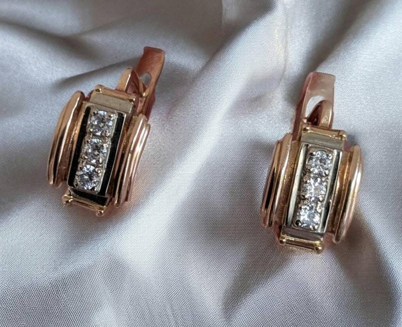 Vintage Massive Udssr Sowjetzeit Gold 583 Earrings 14K, Earrings Ussr, Ussr 14K Gold, Christmas Gifts, Gifts von VintageVonHelen