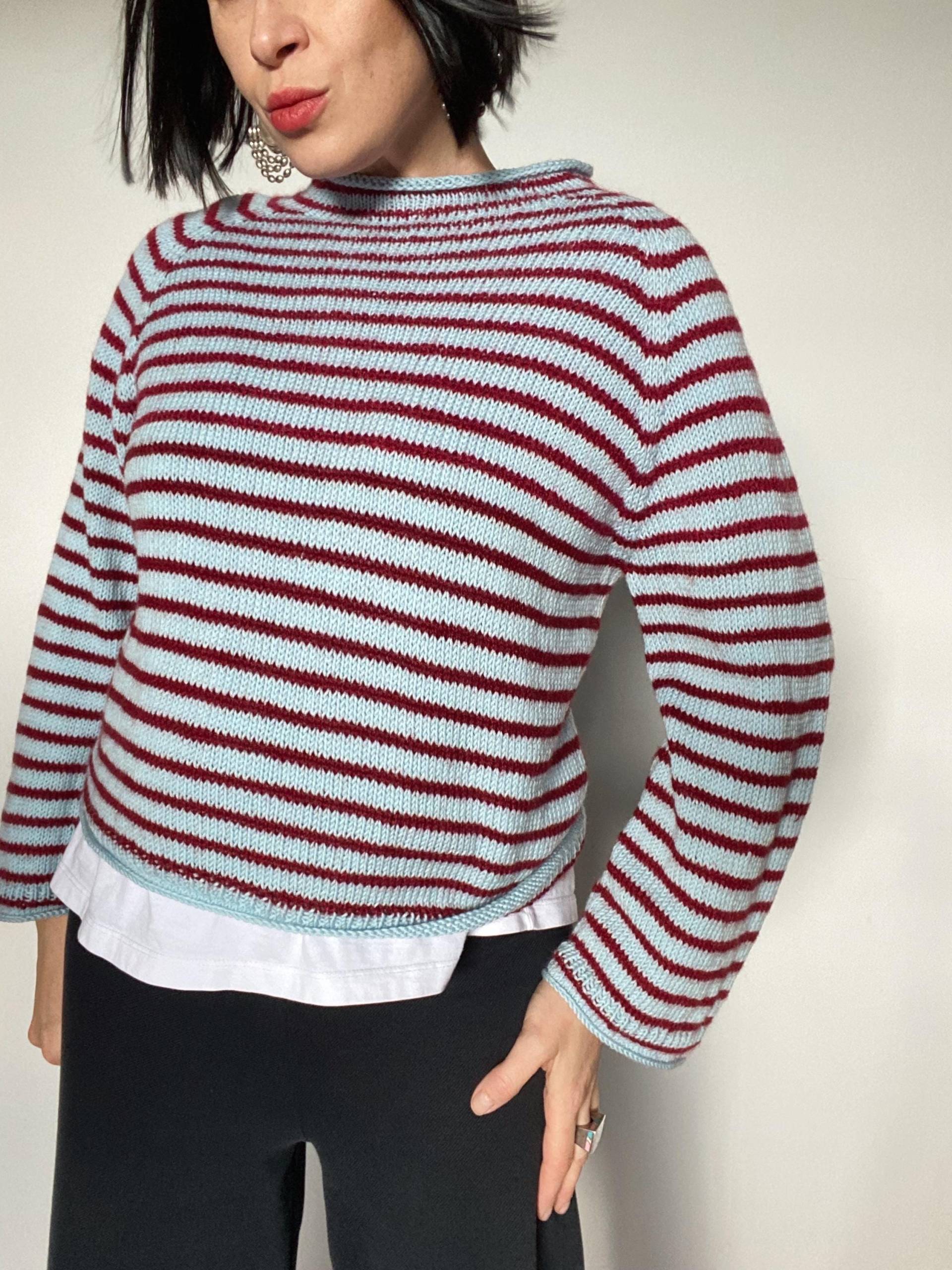 Handgestrickter Pullover | Unikat| Y2K| Einzelstück| Hand Made| Vintage Wolle| Knit Sweater| Gestreifter Pullover| Striped Sweater von VintageWarm