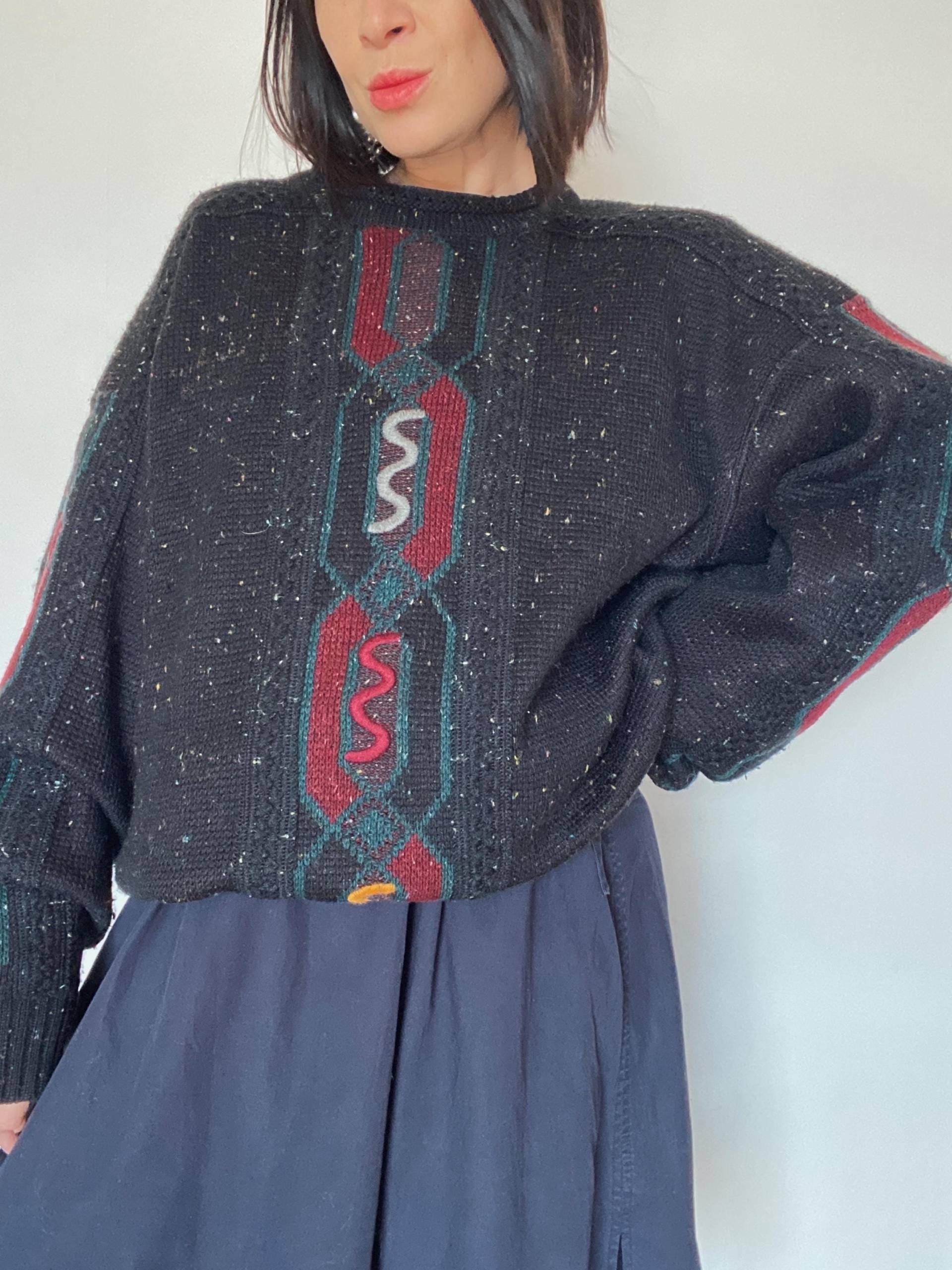 Vintage Carlo Colucci Pullover 90Er 80Er | Wollpullover| Unikat| Slowfashion| Strickpullover| Preloved Vintage Sweater| Rare von VintageWarm