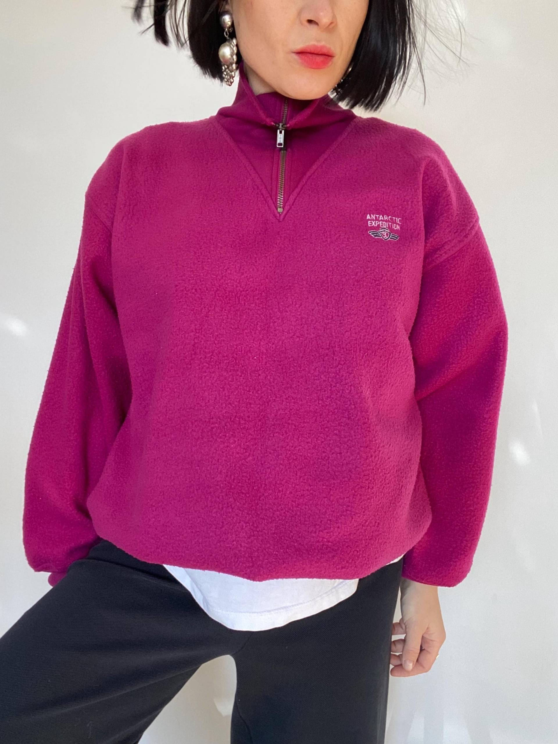 Vintage Fleecepullover Mit Zip 90Er 80Er | Polyester| Unikat| Nachhaltige Mode Slowfashion| Fleecejacke| Unisex| Sweater| Rare von VintageWarm