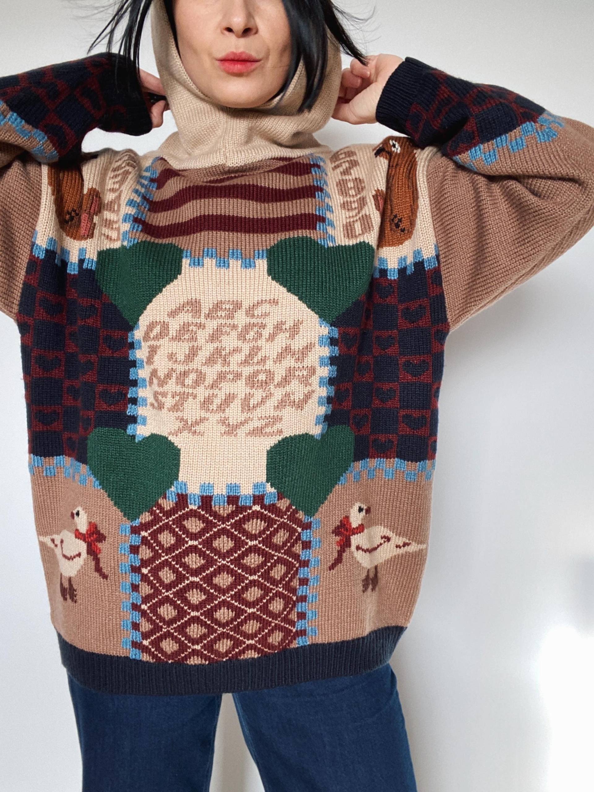 Vintage Pullover 90Er 80Er | Wollpullover| Unikat| Nachhaltige Mode Slowfashion| Strickpullover| Teddy Muster Knitwear Vintage Pullover 90Er 80Er | Wollpullover| Unikat| Nachhaltige Mode Slowfashion| Strickpullover| Teddy Muster Knitwear von VintageWarm