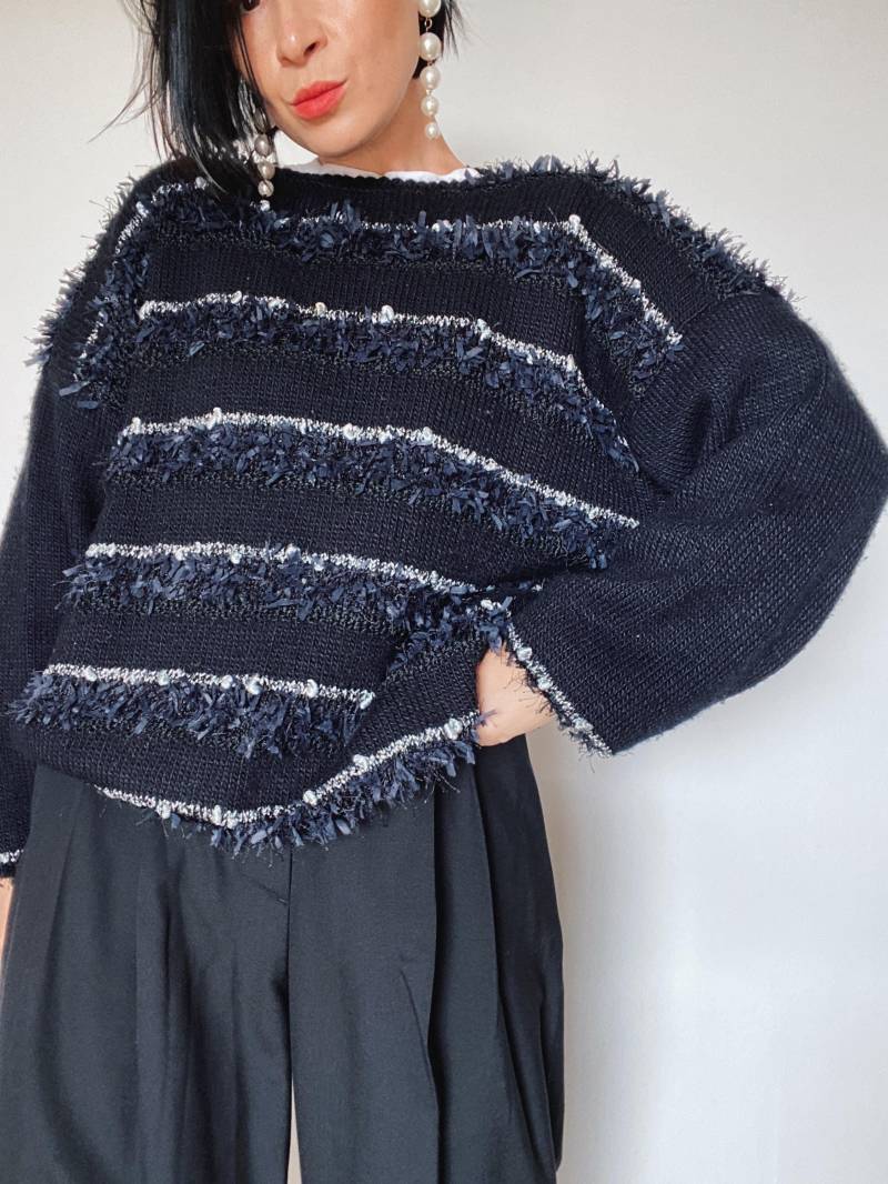 Vintage Strickjacke|Handmade| Slowfashion|Vintage Pullover| Handstrick| Handgefertigt| Strickpullover| Hand Knit von VintageWarm