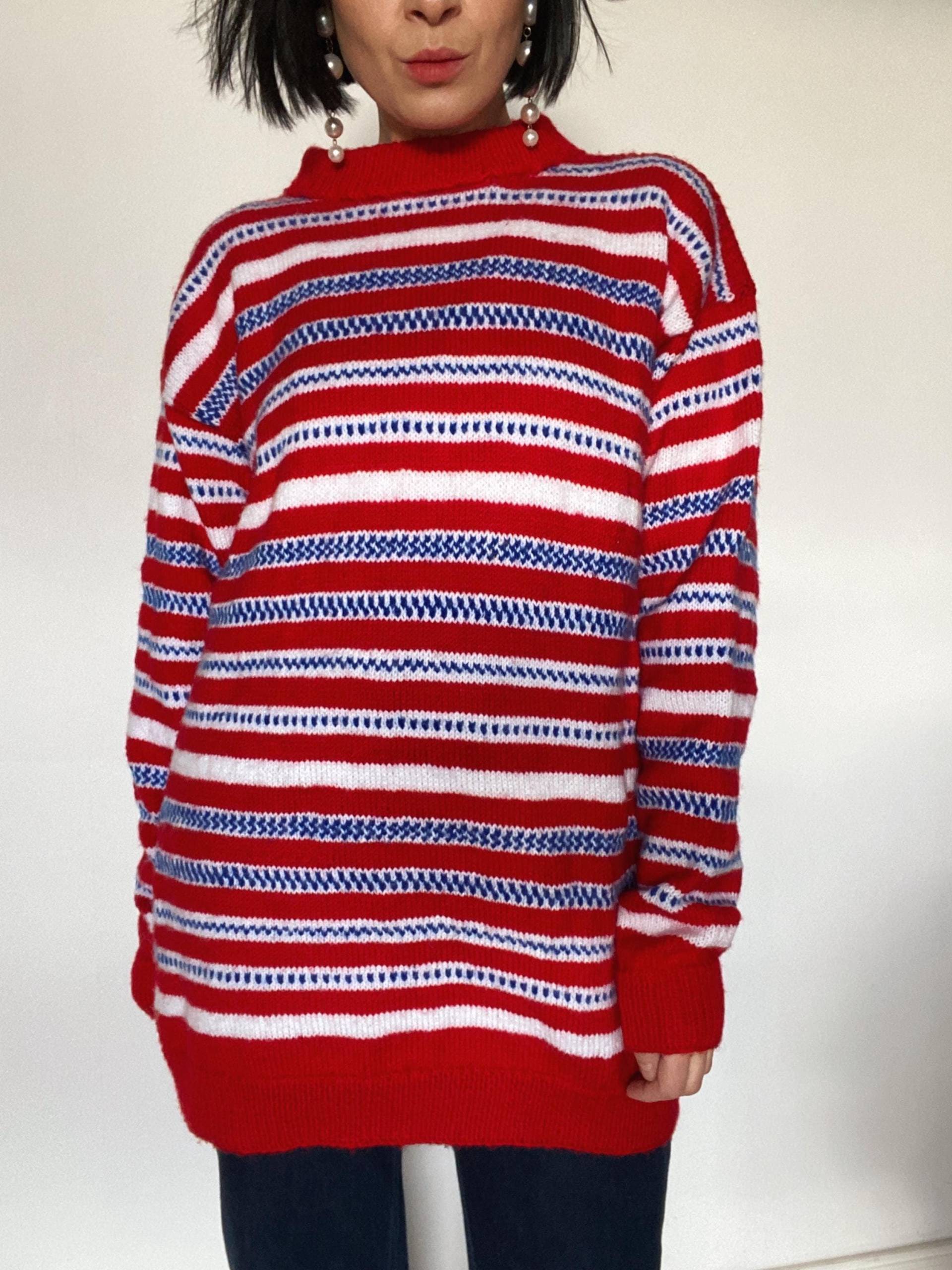 Vintage Strickjacke|Handmade|Unikat|Nachhaltige Mode| Pullover|Handstrick|Handgefertigt| Strickpullover| Strickkleid von VintageWarm