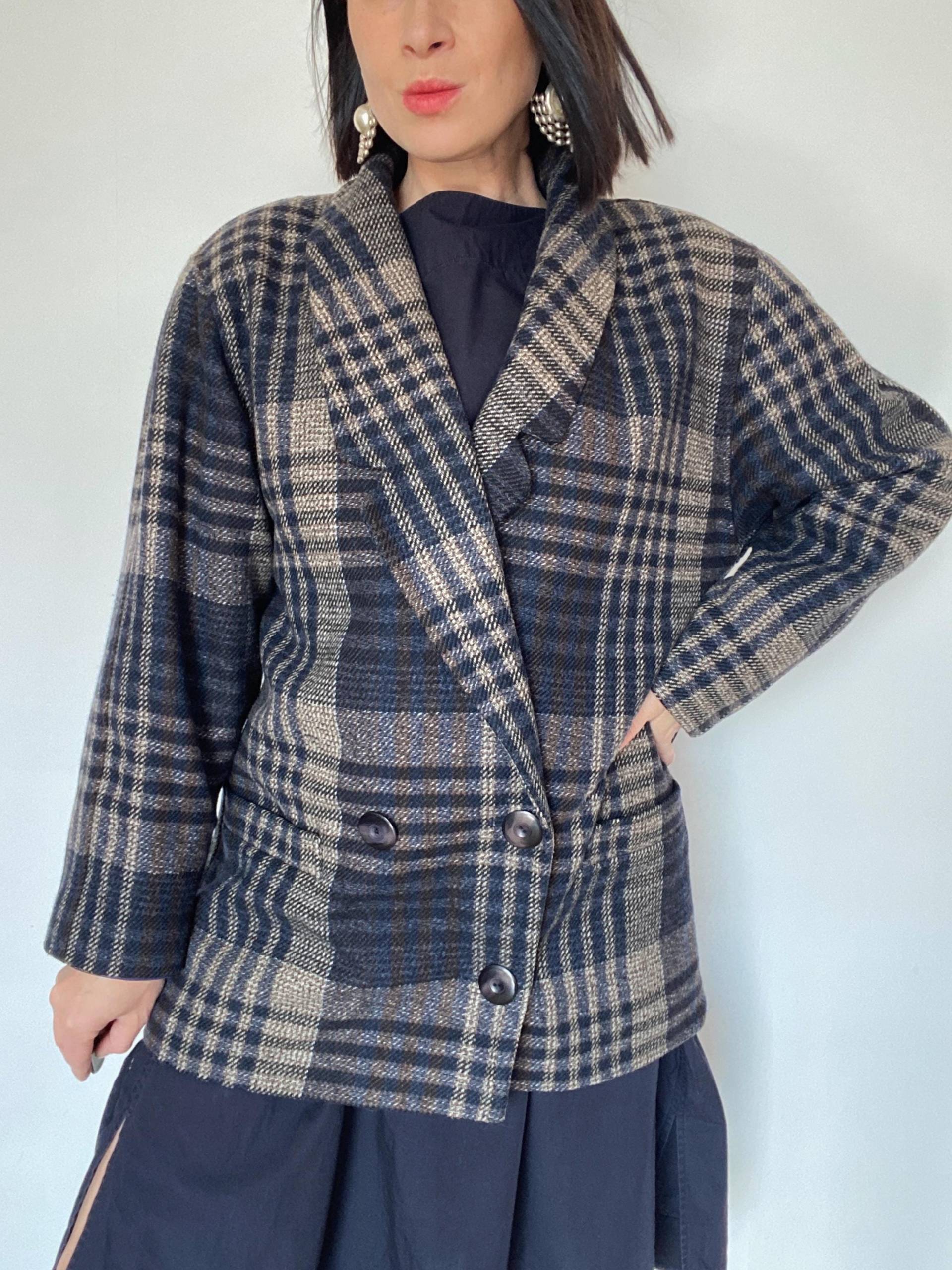 Vintage Wolljacke| Blazer 80Er| Unikat| Nachhaltige Mode| 90Er| Karierte Wolljacke Wollmantel Vintage Wolljacke| Blazer 80Er| Unikat| Nachhaltige Mode| 90Er| Karierte Wolljacke Wollmantel von VintageWarm