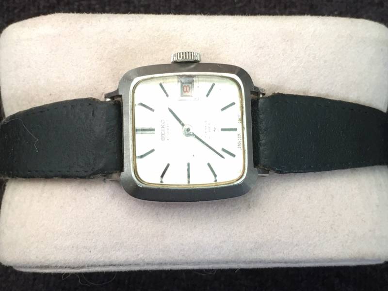 Vintage Seltene Seiko Hi Beat 2205 3000 Silber Ton Automatik Uhr Weißes Gesicht Mit Datumsfunktion von VintageWatchShopGB