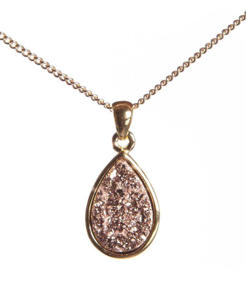 Natürliche Druzy Tropfen Halskette // Damen Schmuck Natursteine Steine Edelstein Für von VintageandGemJewelry
