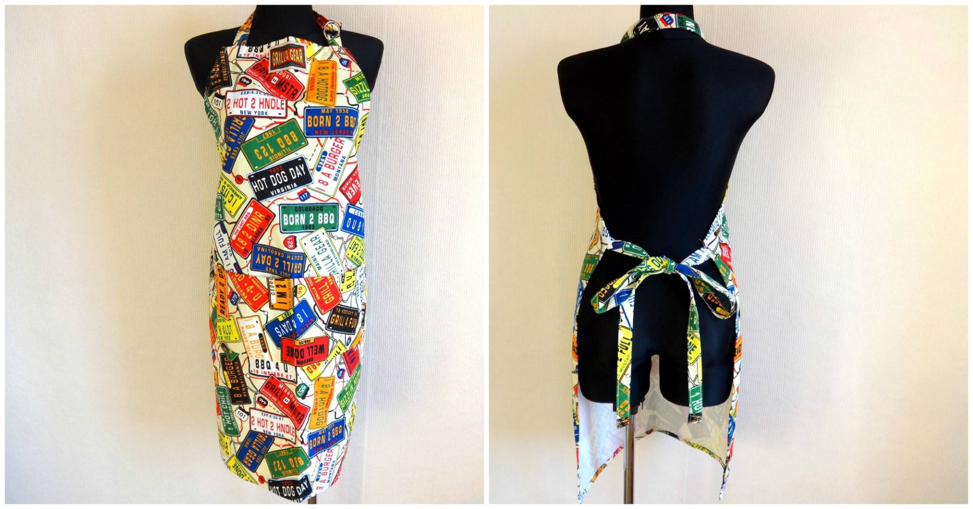 Jahrgang Bunten Usa-staaten Schürze Voller Größe Aus Baumwolle Um Hals Verstellbaren Riemen Binden Geschenk Geschenkidee Koch von Vintageby2sisters