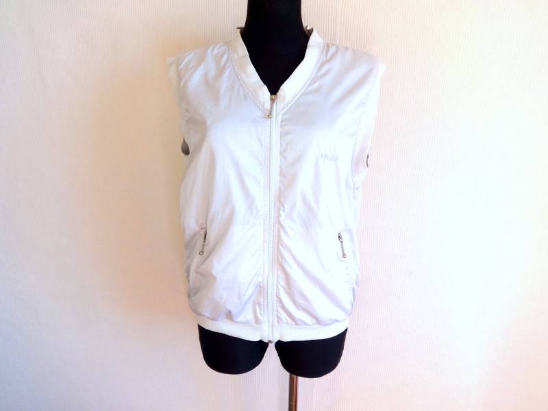 Vintage Weiß Sport Weste Zip Up Unisex Kleidung Ärmel Freizeit Sportbekleidung von Vintageby2sisters