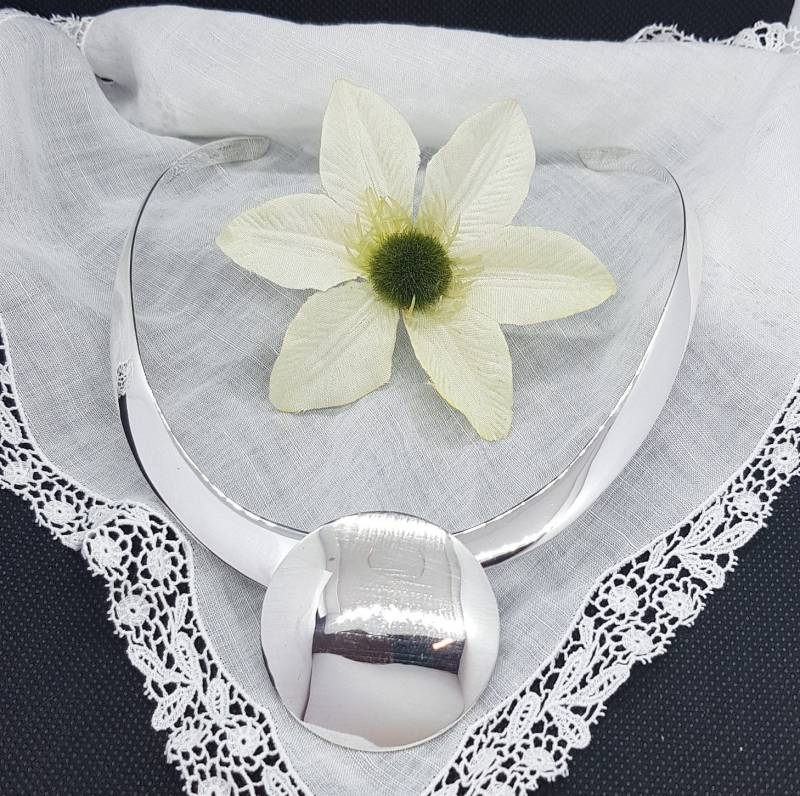 Massiver Halsreif in 925Er Sterlingsilber Mit Abnehmbarem Anhänger von VintagebyPfau