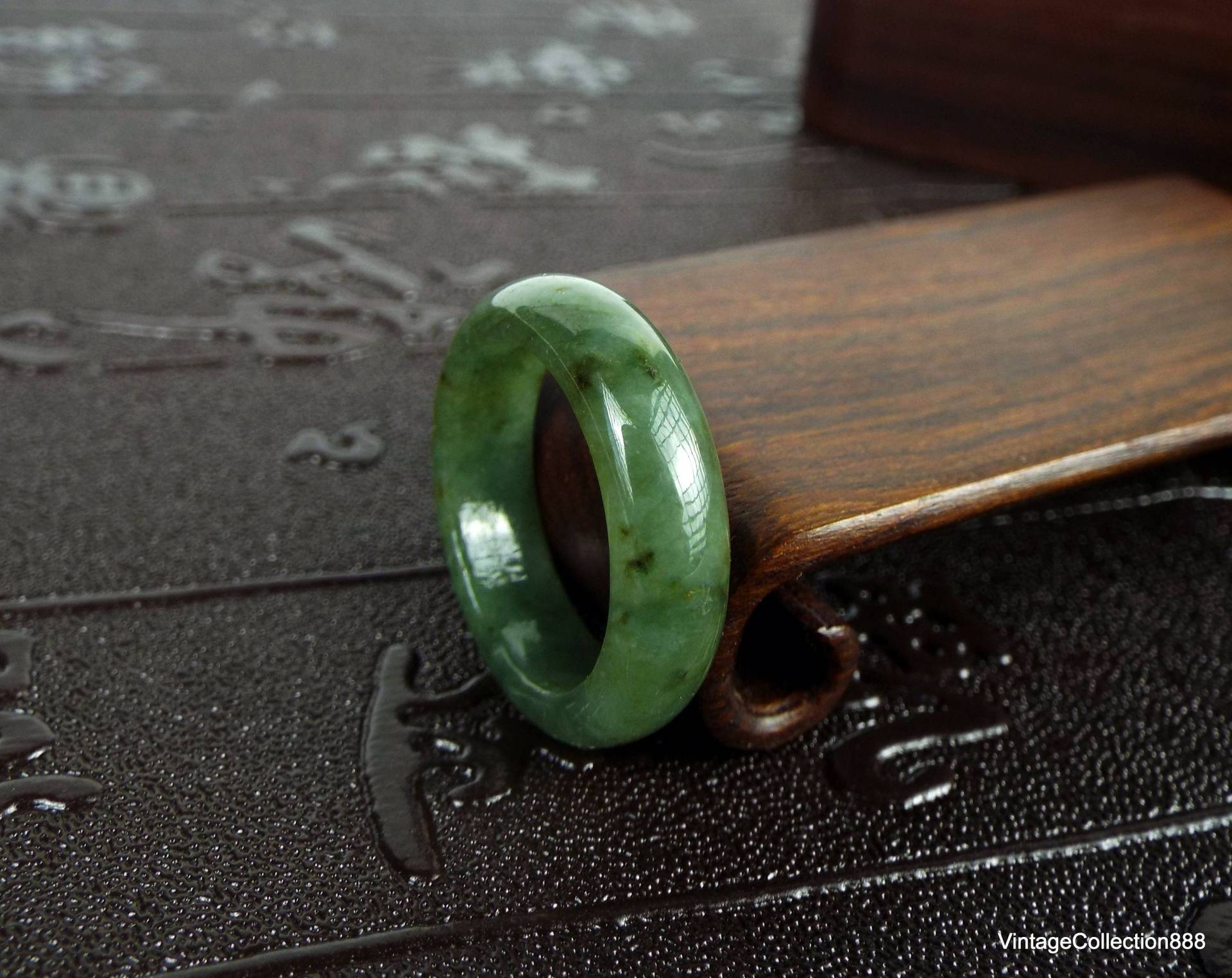 Natürlicher Jade-Ring, Größe Us 6, 5-17 Mm, Grüner Jadeit-Jade-Ring, Zertifizierter Natürlicher Jade-Schmuck, Unbehandelter Jade-Ring Für Frauen von Vintagecollection888