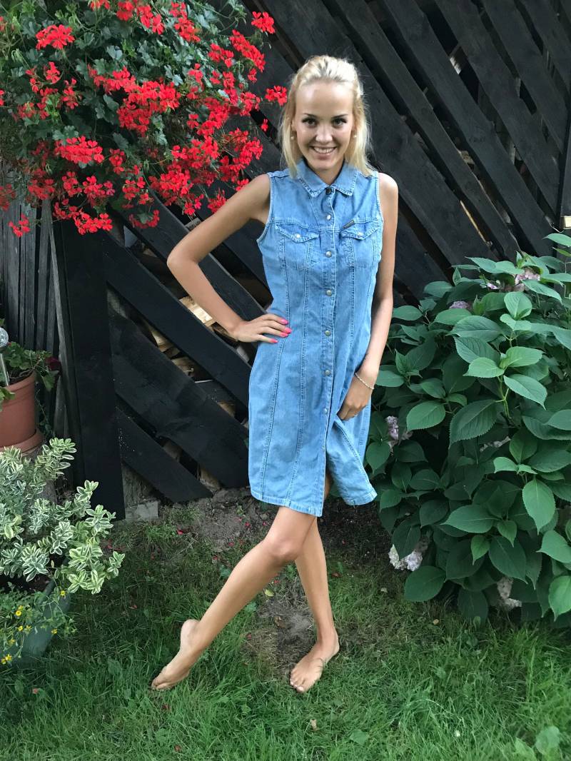 Denim Shirt Kleid Midi Button Up Ärmelloses Grunge Mittlerer Größe von VintagefairyStudio