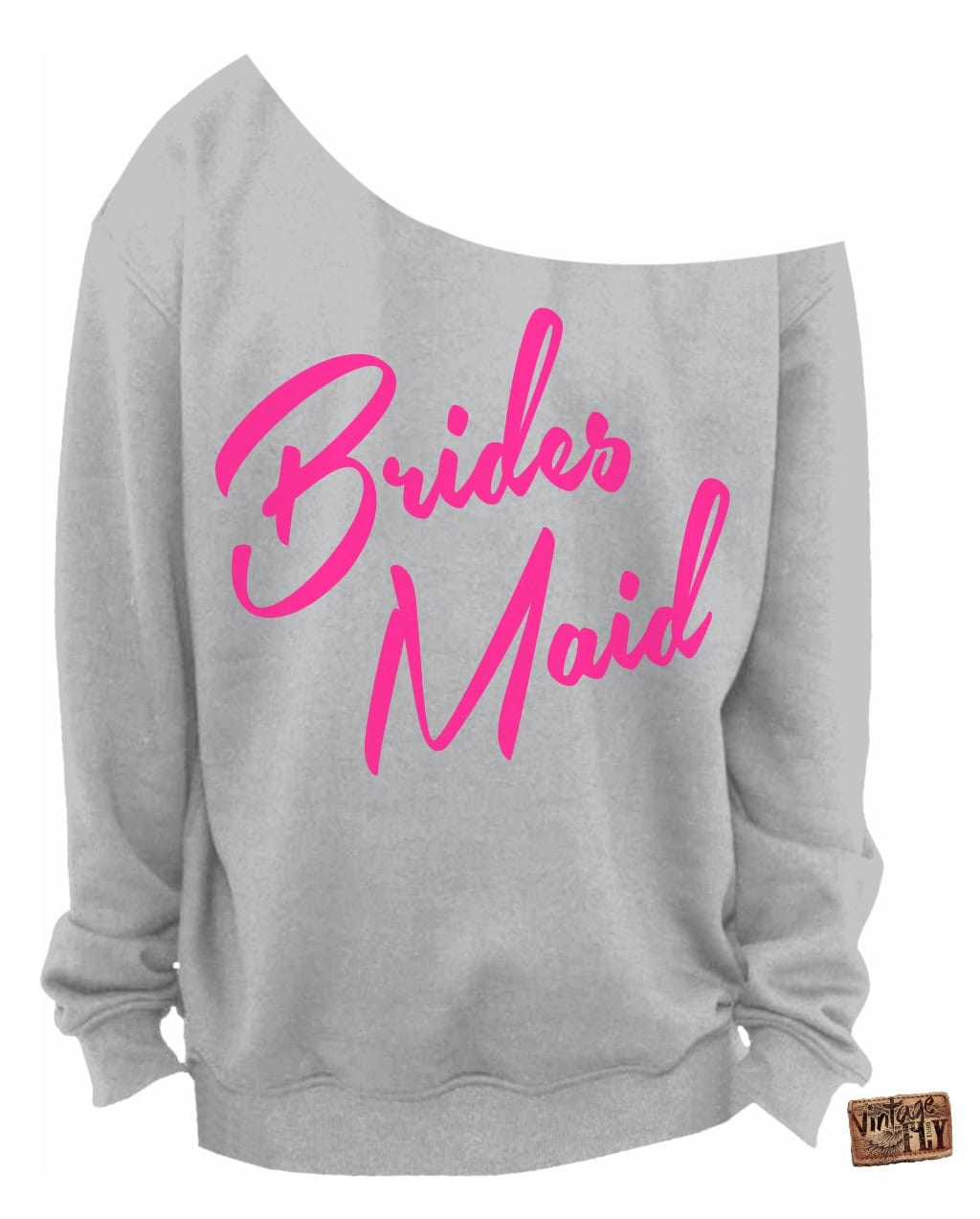 Brautjungfern Shirt - Verlobungsgeschenk Hochzeitsgeschenk Slouchy Sweatshirt Off The Shoulder S, M, Lg, Xl, Xxl, Xxxl von Vintageflyclothingco